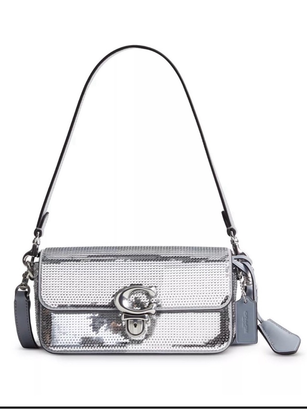 Coach Studio Baguette Bag With Sequins